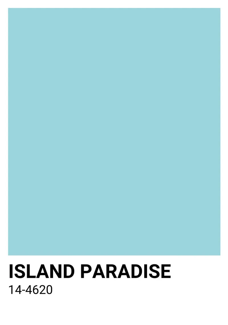 Island Paradise - Pantone Color Aesthetic Print metacrilato de NorwesClub