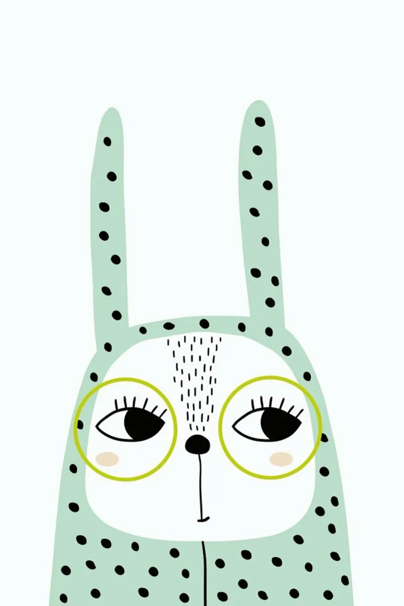 Bunny Onesie poster con telaio in alluminio da Little Flourishes