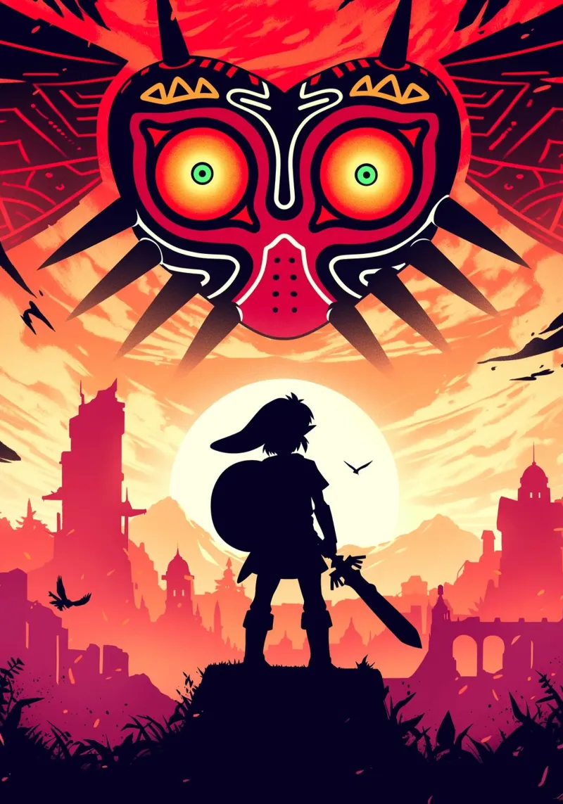 Legend of Zelda canvas met Baklijst van Fleur de Lys