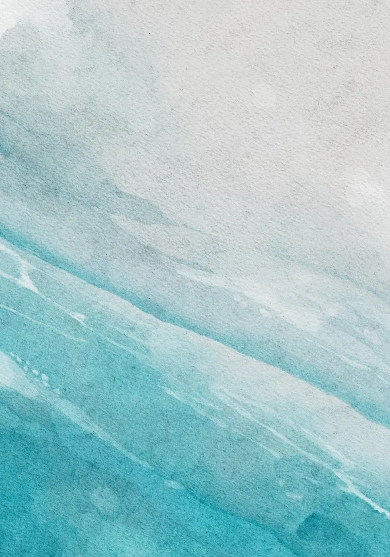 Ocean Ombre Waves - Sereen groenblauw & wit aquarel canvas met Baklijst van NorwesClub