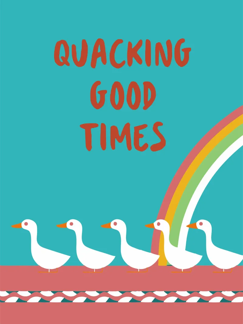 Duck Quotes poster con telaio in plastica da LOOK DIFFERENT