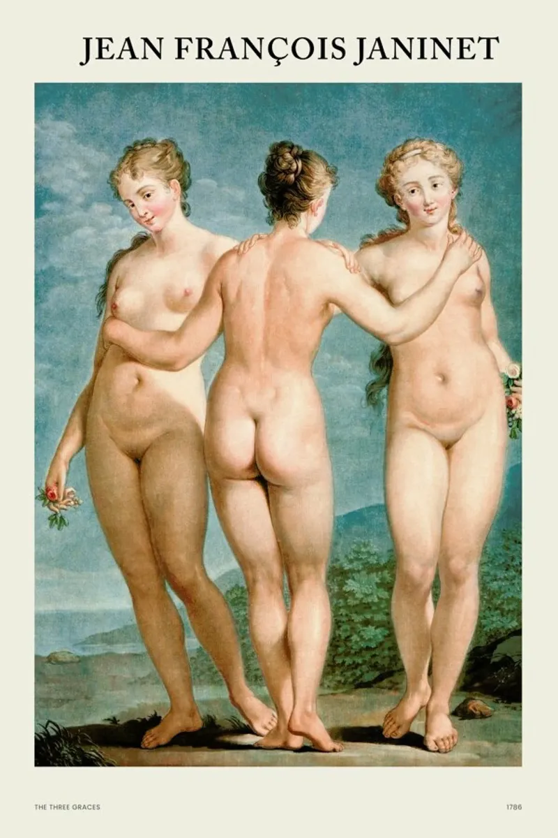 Janinet - The Three Graces plexiglass da Vintage by JUNIQE