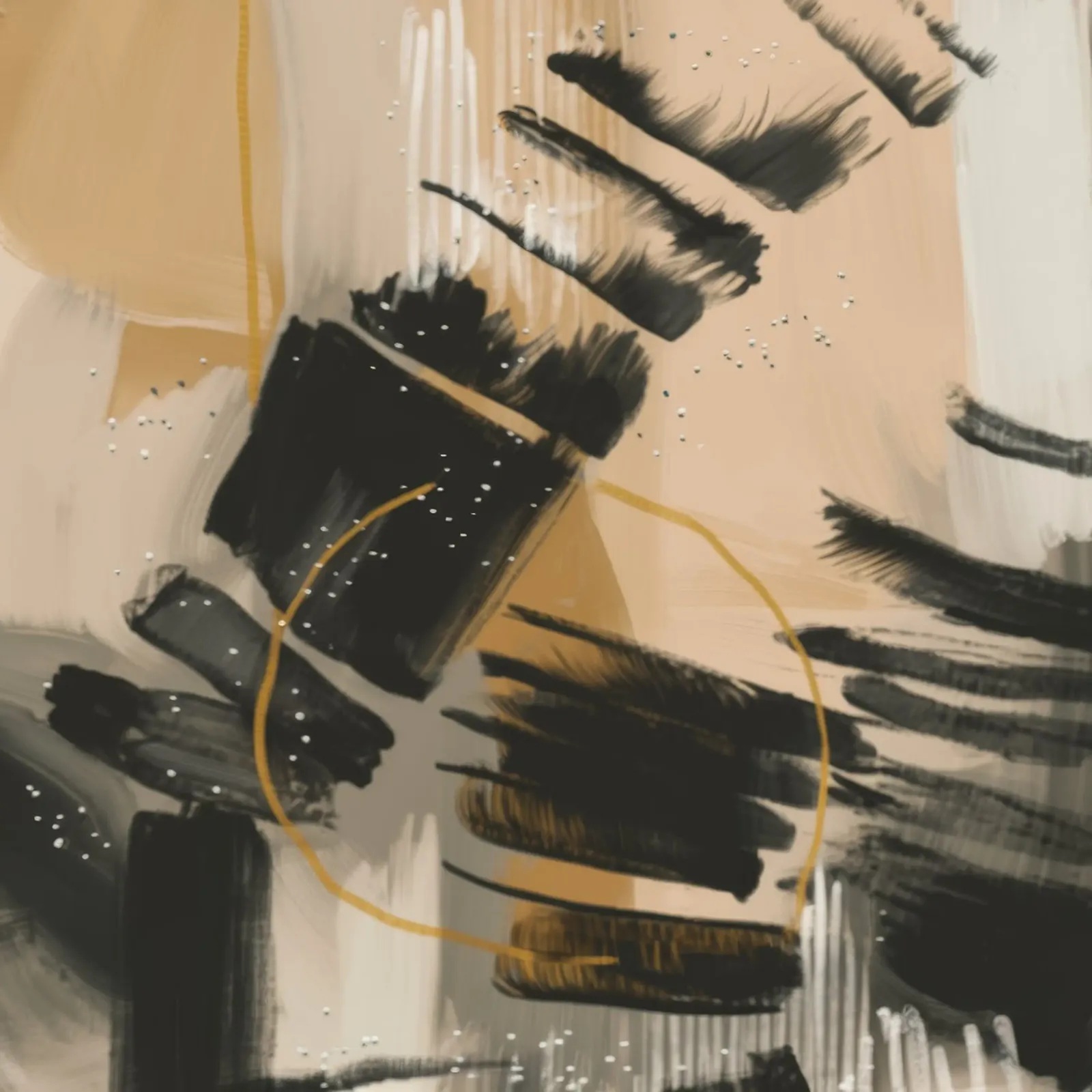 Ink Clash Rhythm canvas by Monarch Arc