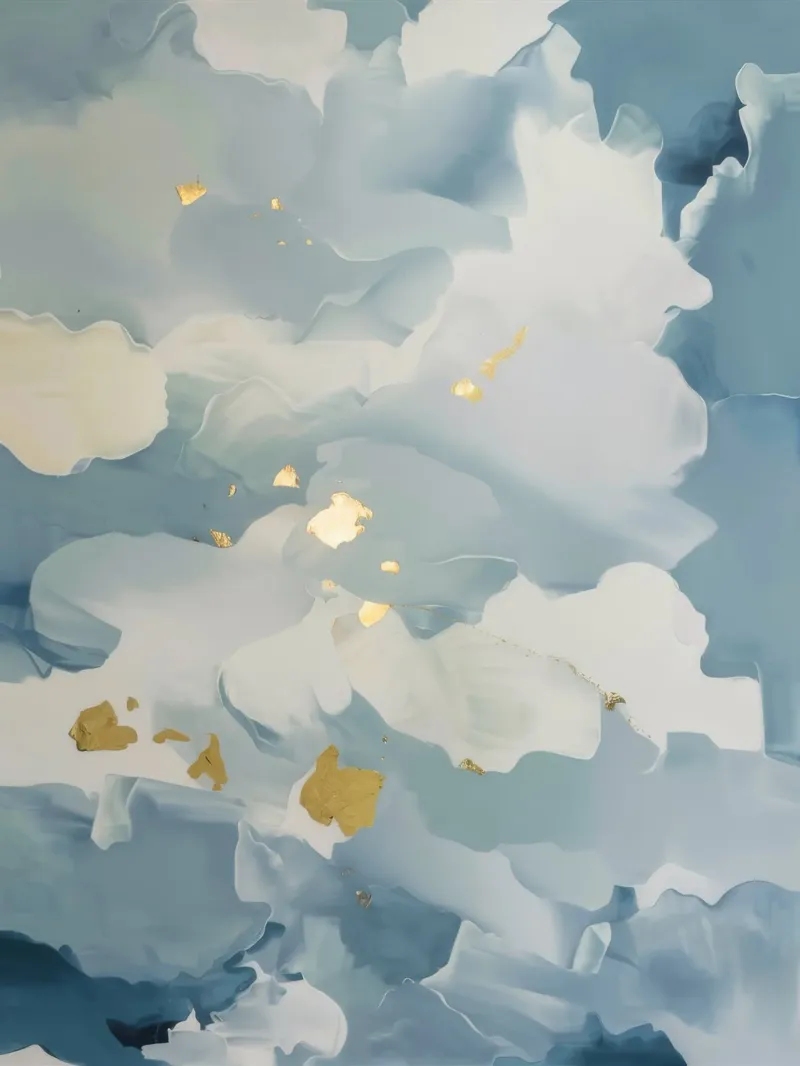 Blue Cloud Flicker canvas by Monarch Arc