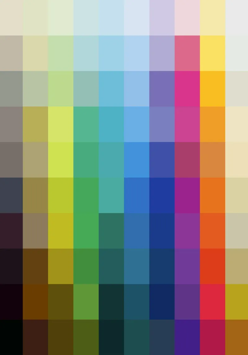 Color Palette Squares pellicola backlit da nabakumov