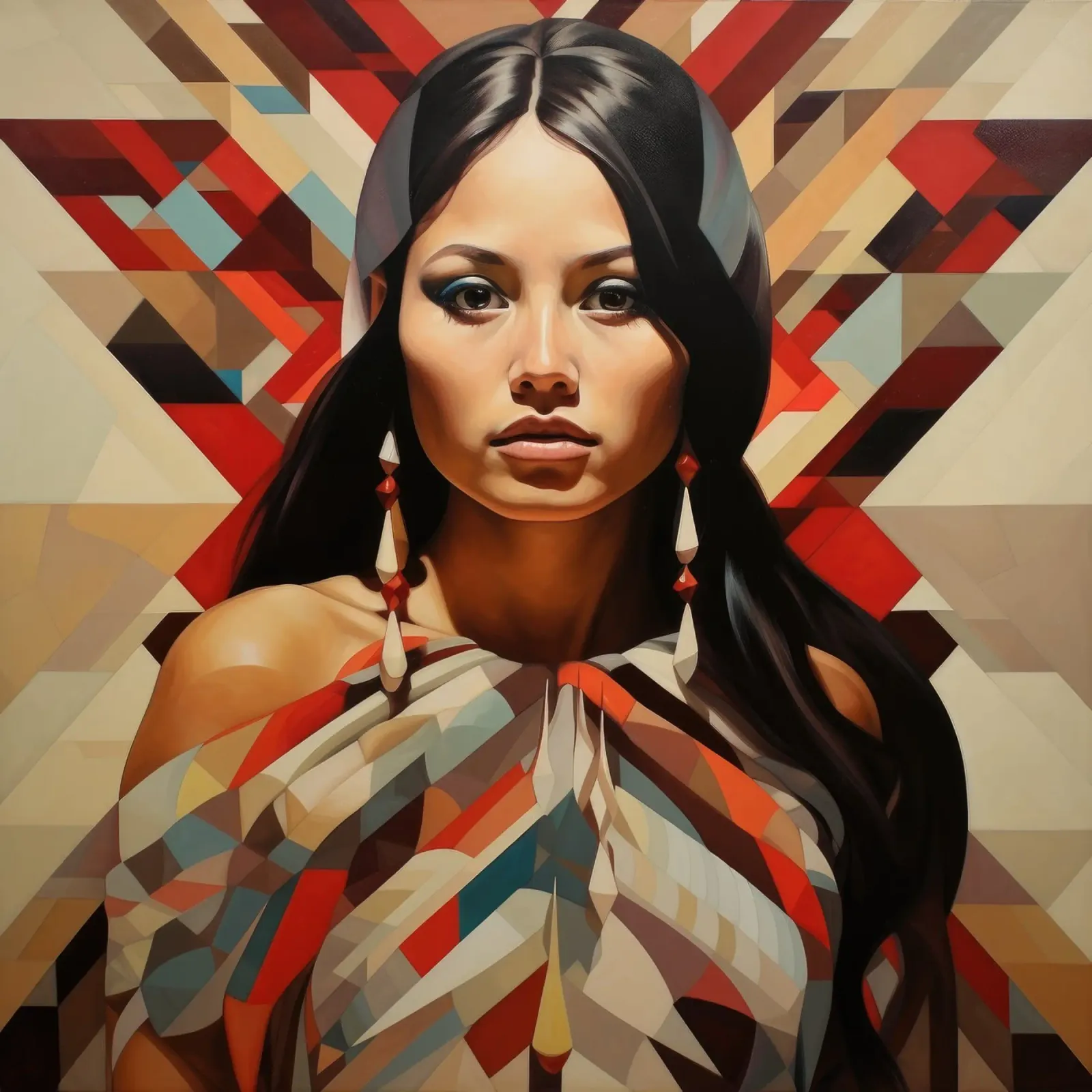Donna cilena geometrica pellicola backlit da Artful Muse