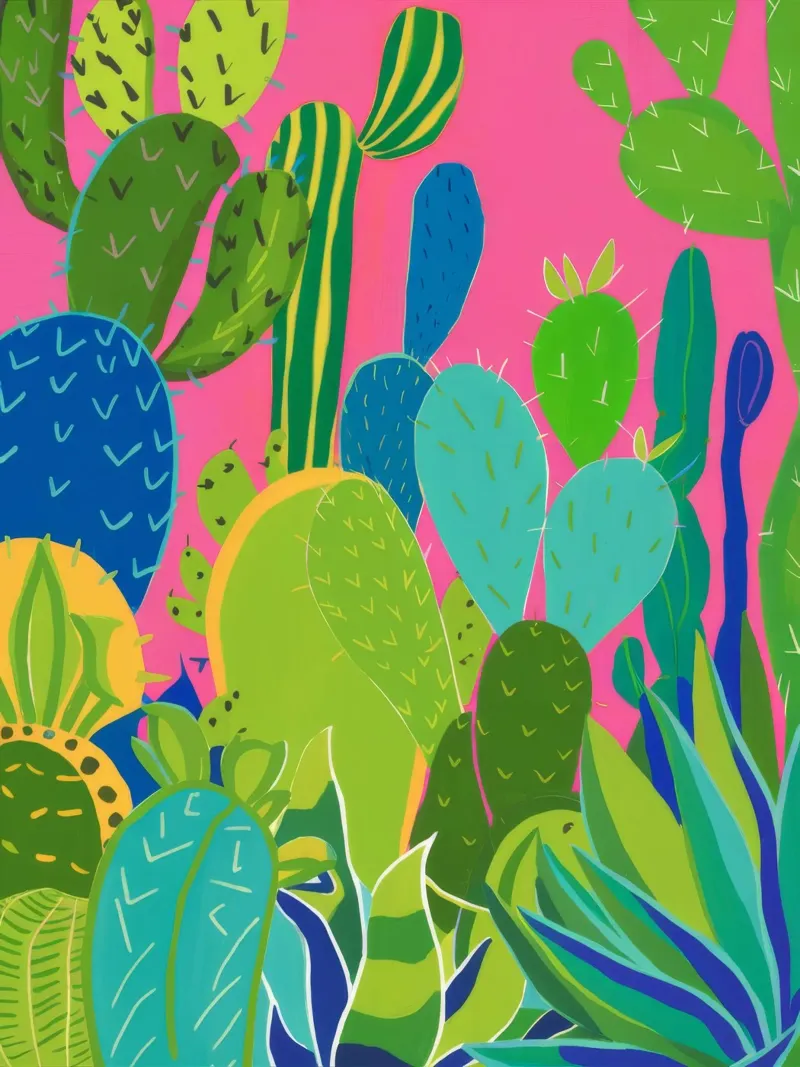 Giardino dei cactus pop pellicola backlit da Zep Layers