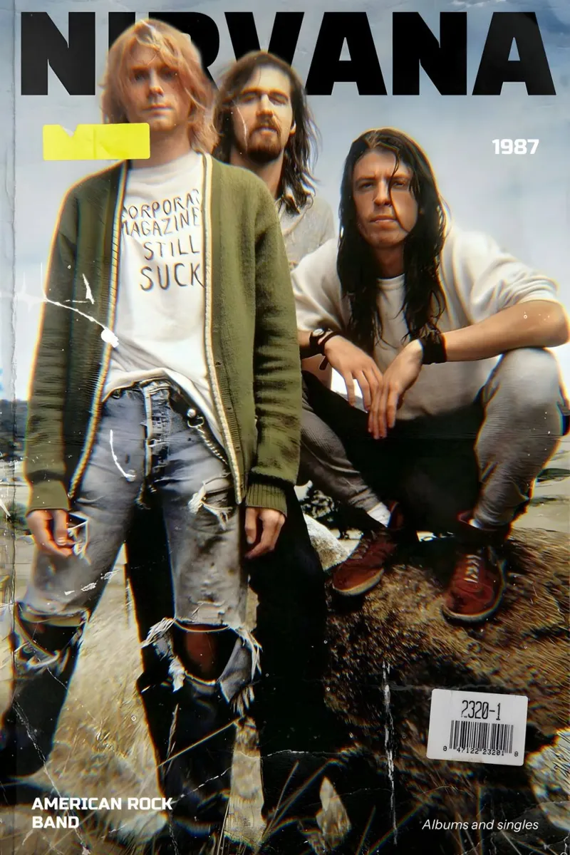 NIRVANA 90s pellicola backlit da Low poly art