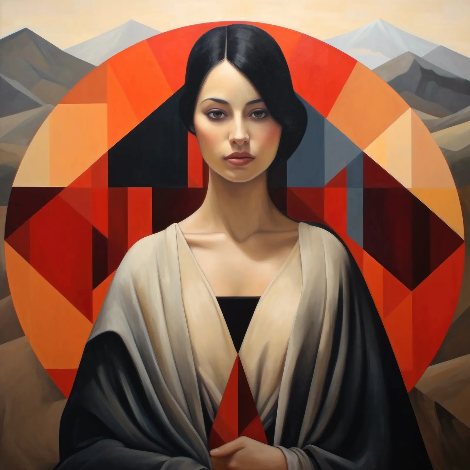 Donna cilena geometrica pellicola backlit da Artful Muse