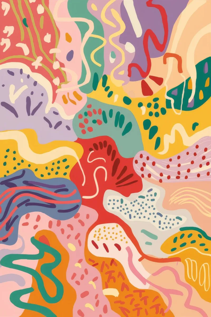 Vibrant Flora Abstraction canvas by Zep Layers