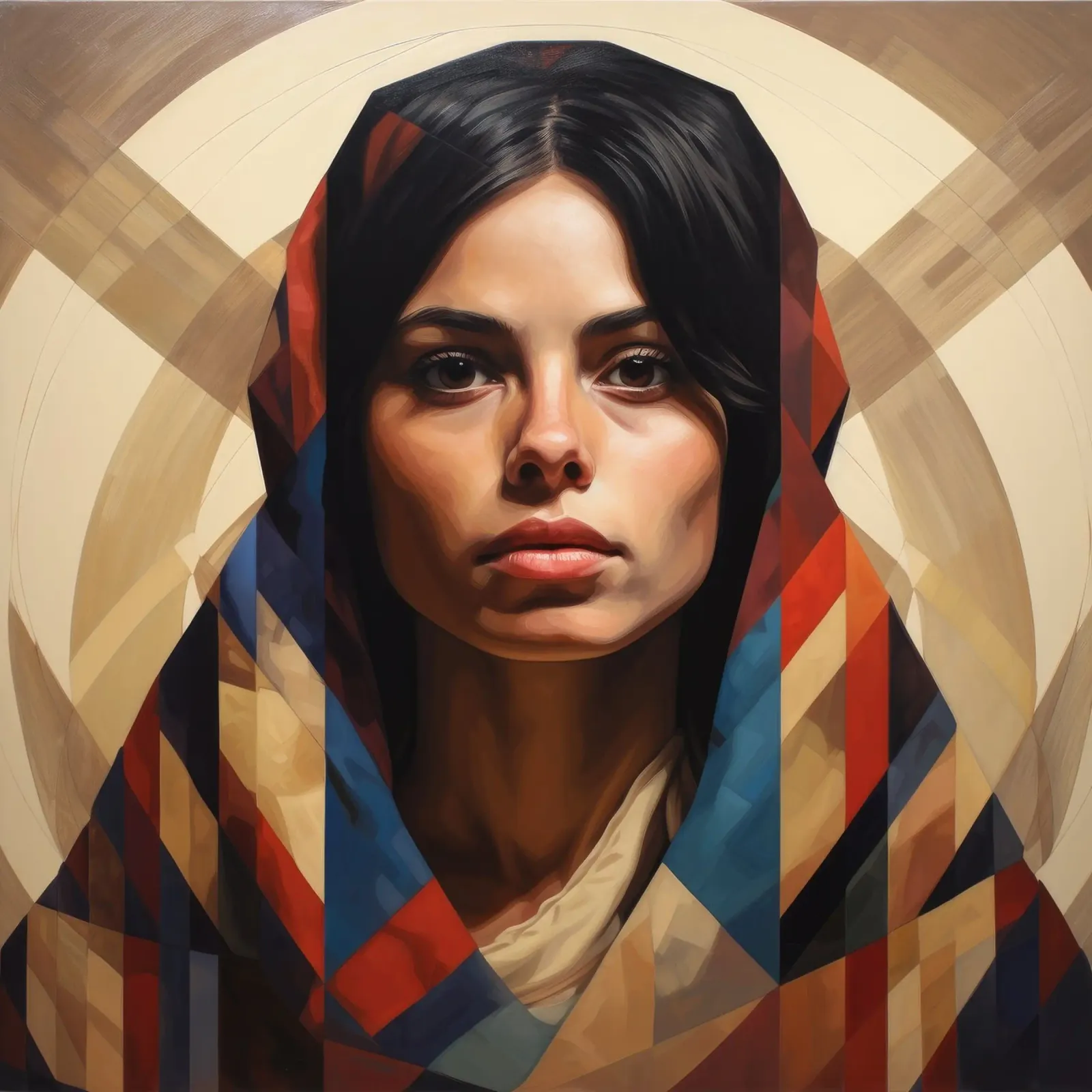 Donna cilena geometrica pellicola backlit da Artful Muse