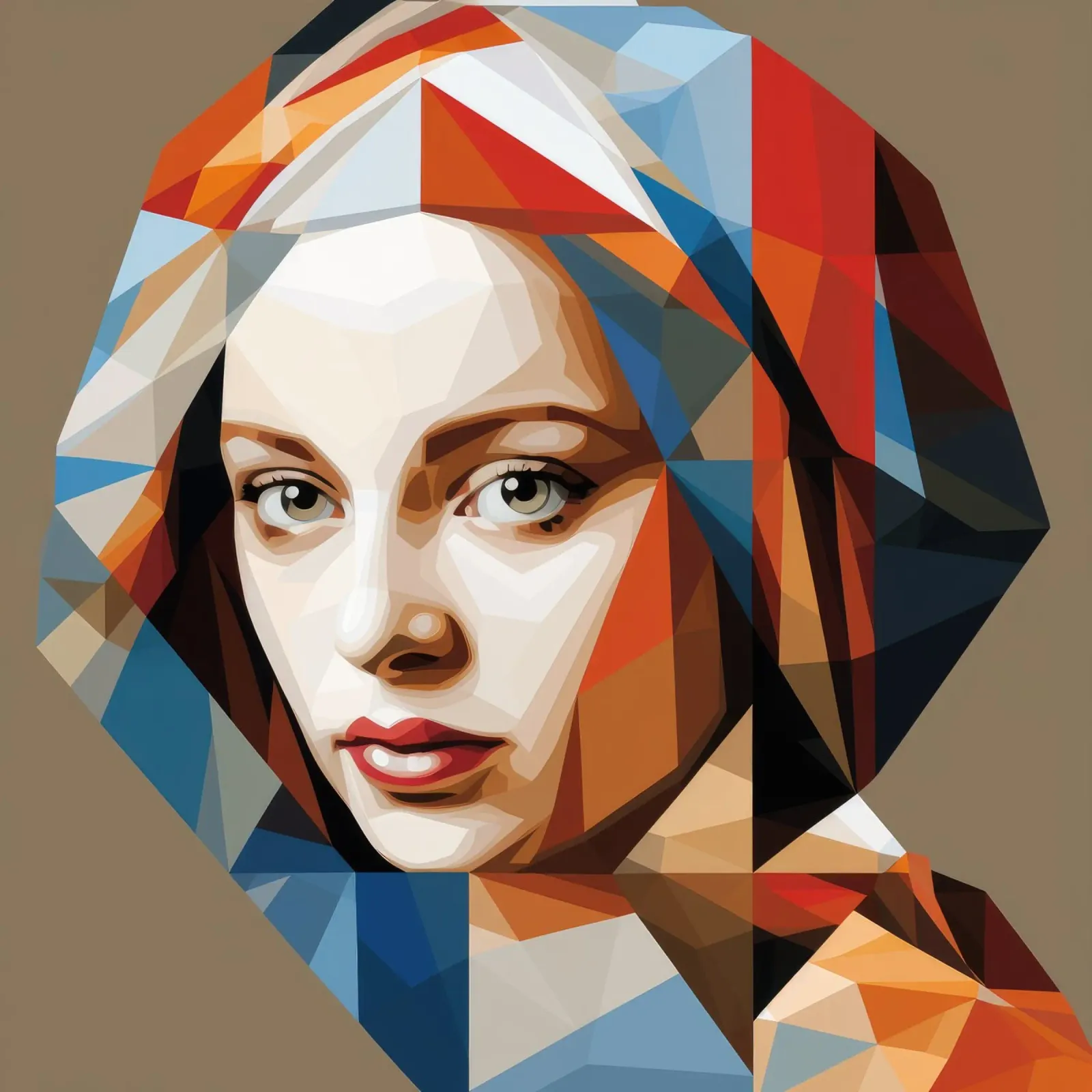 Donna olandese geometrica pellicola backlit da Artful Muse