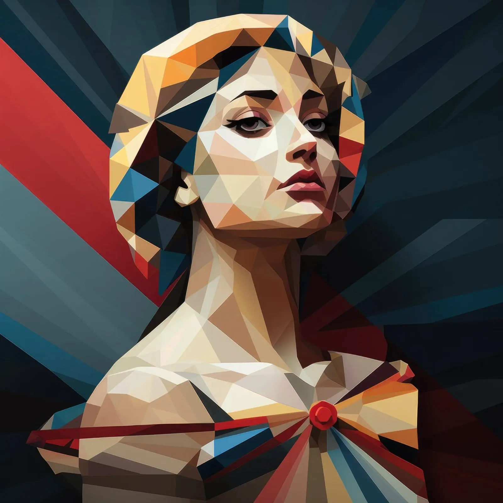 Donna greca geometrica pellicola backlit da Artful Muse