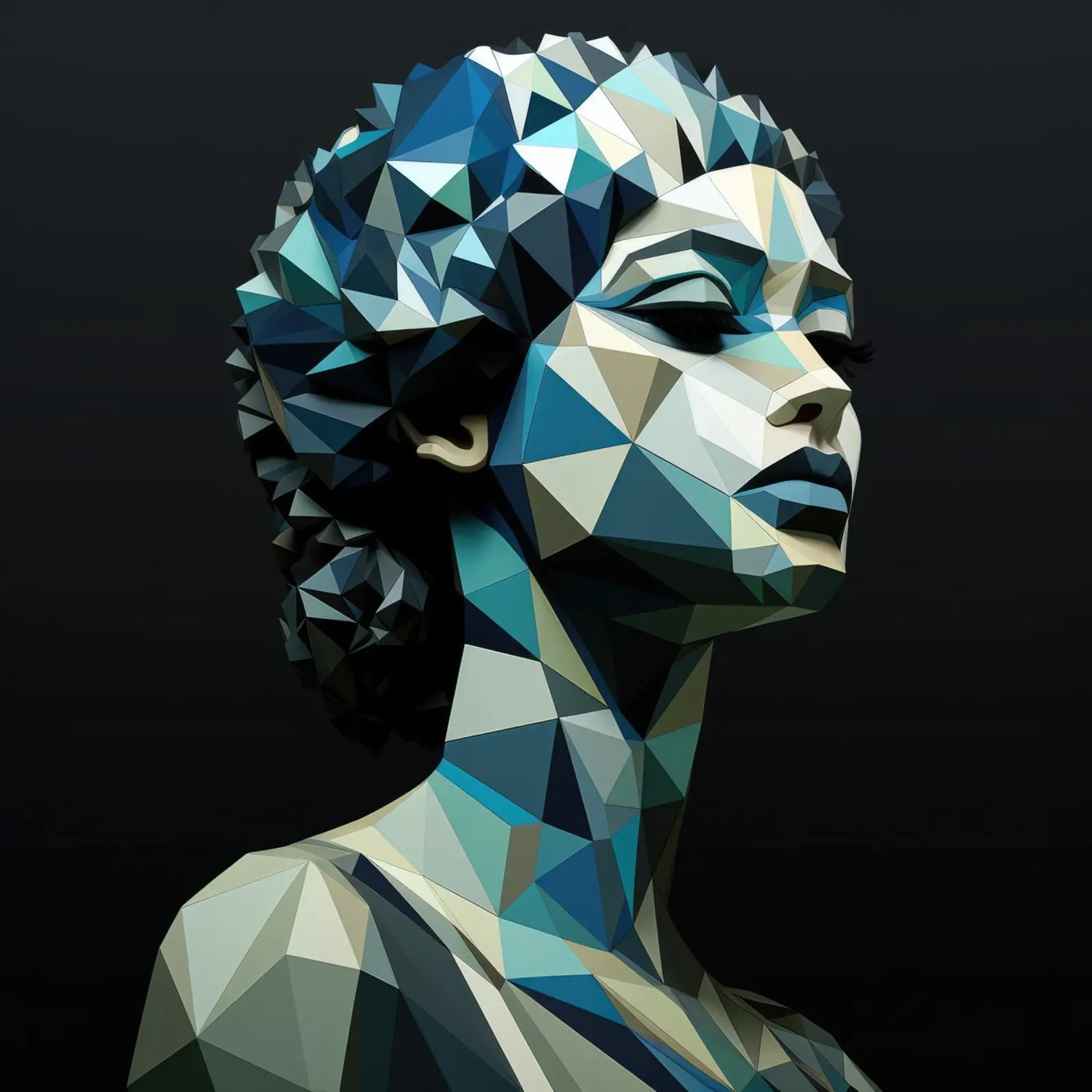 Donna greca geometrica pellicola backlit da Artful Muse