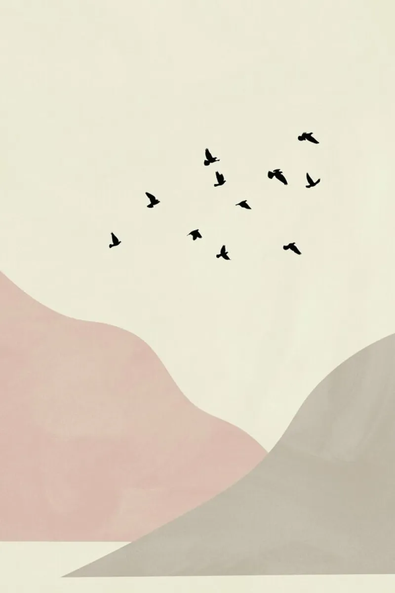 Flock Of Birds I carta hahnemühle da Pure