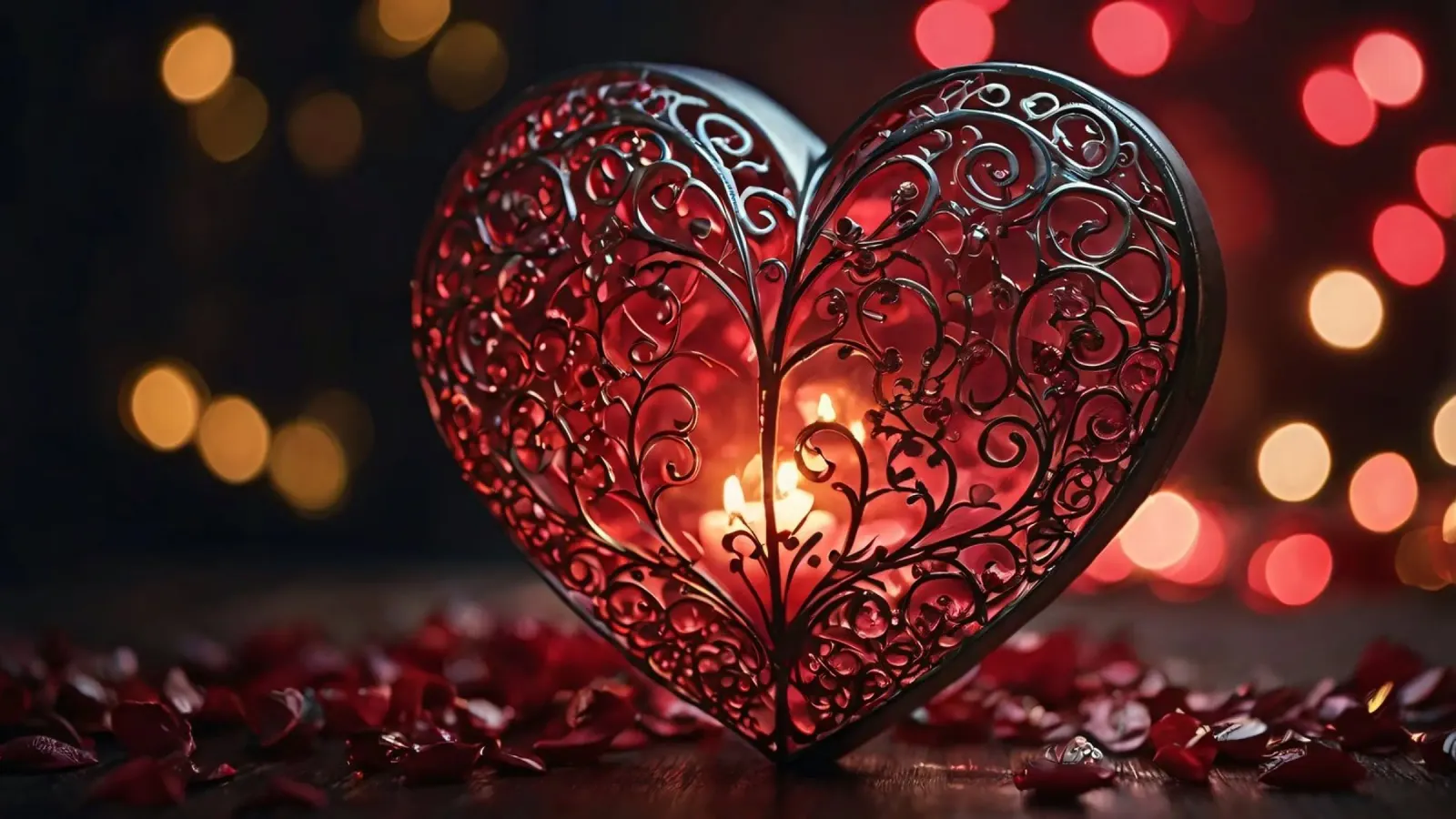 Una lanterna rossa a forma di cuore di ottima fattura pellicola backlit da DesignDoodle