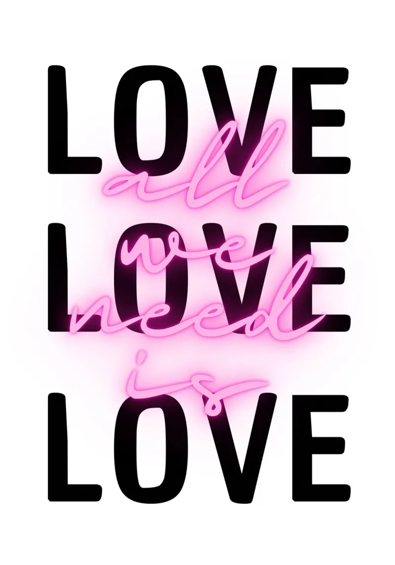 All we need is LOVE carta hahnemühle da DigiWunderwerk