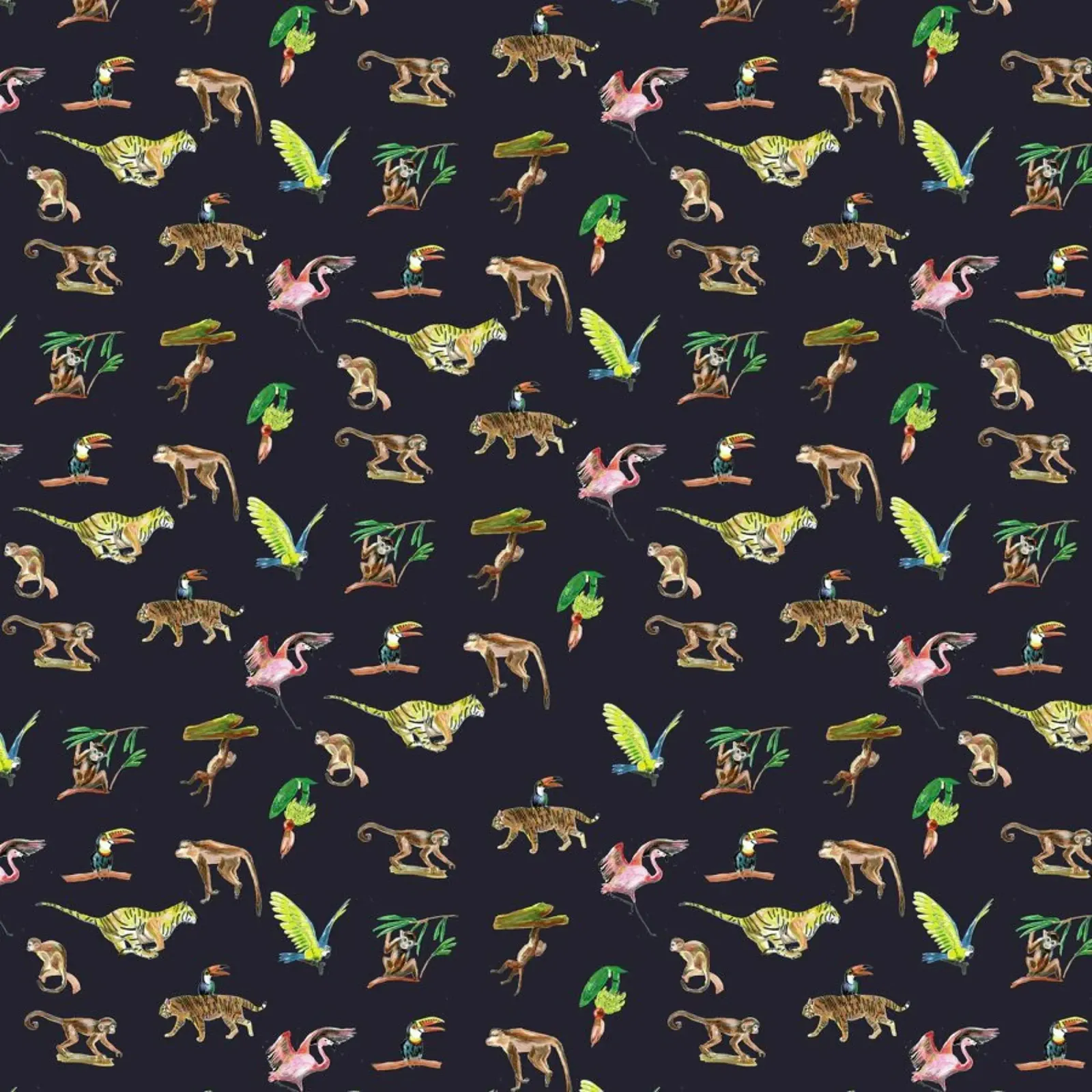 Animal Colorful Wildlife Blue poster da Femke Zwaan