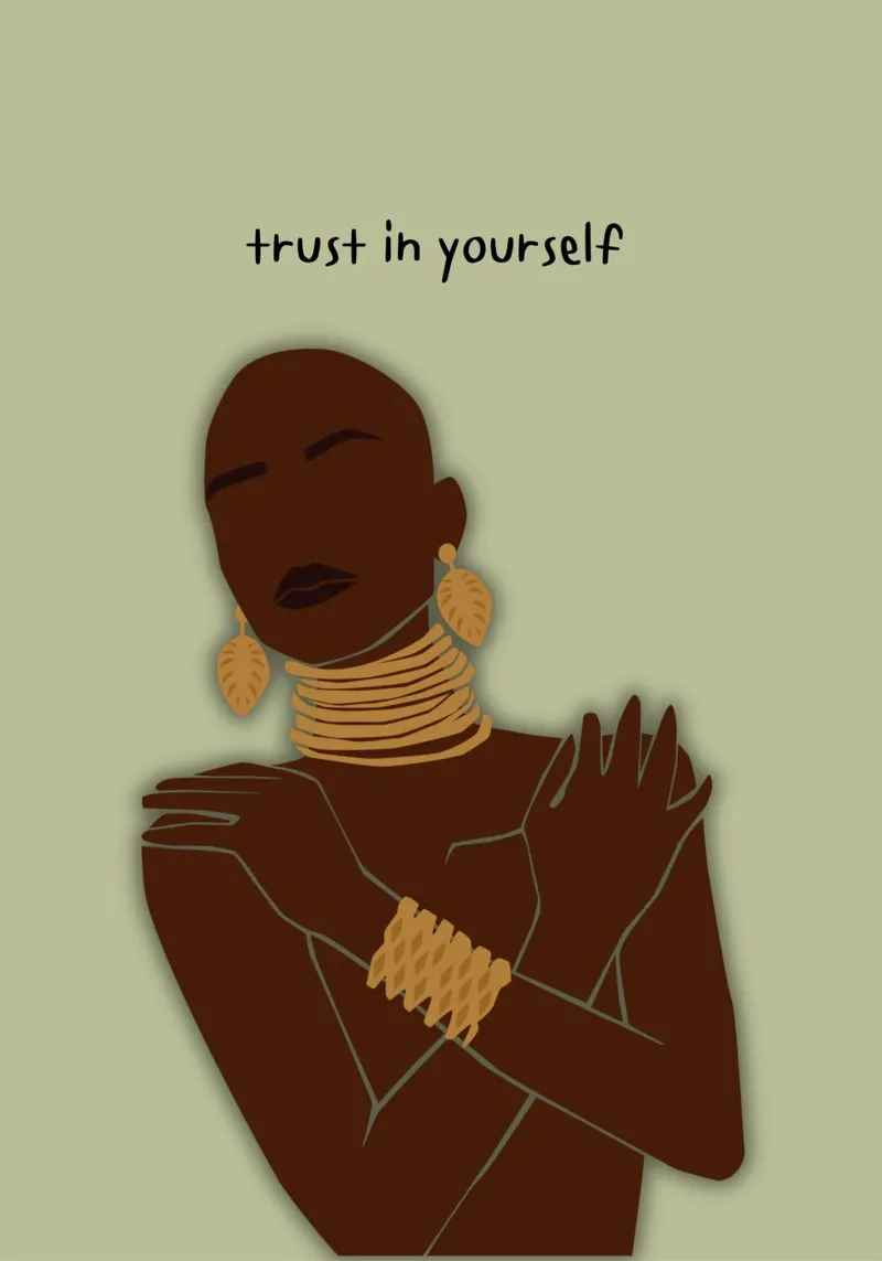 trust in yourself poster con telaio in alluminio da AESTHETIC VIBES by Isabel