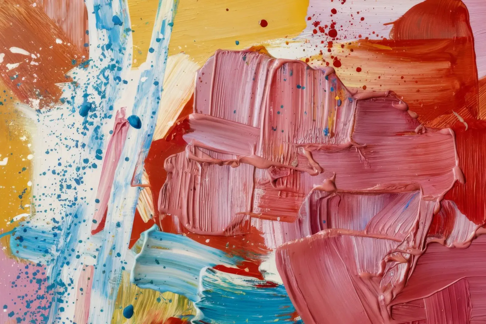 Ocker Impasto Wolke Acryl-Glas von Sublime Layers
