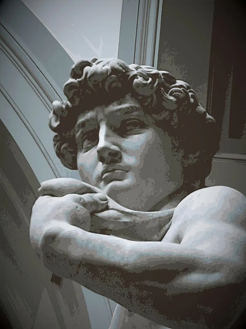 Il David di Michelangelo Arte pellicola backlit da Brooke