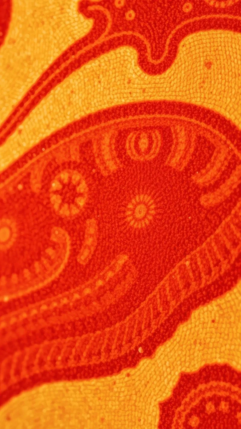 Abstraktes Tapetendesign mit verschlungenen Mustern Hahnemühle von DesignDoodle