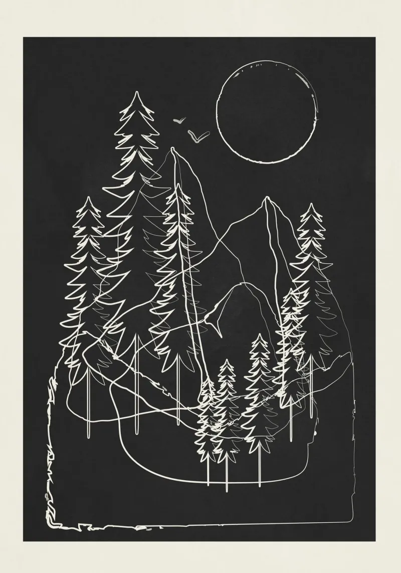 Minimalist Mountains 4 poster da cityart