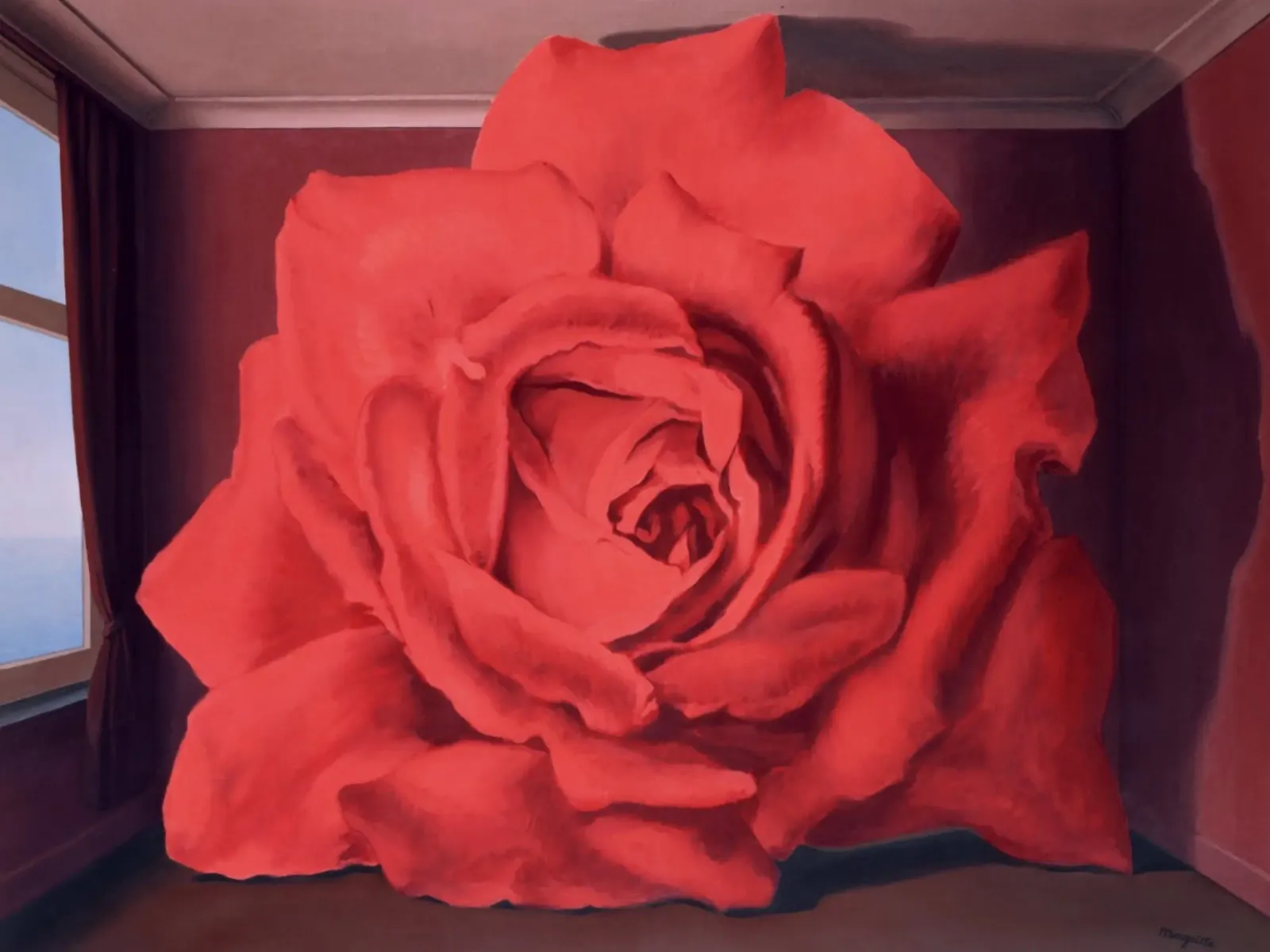 Le Tombeau des Lutteurs La tomba dei lottatori Magritte poster con telaio in alluminio da Classic Art Prints