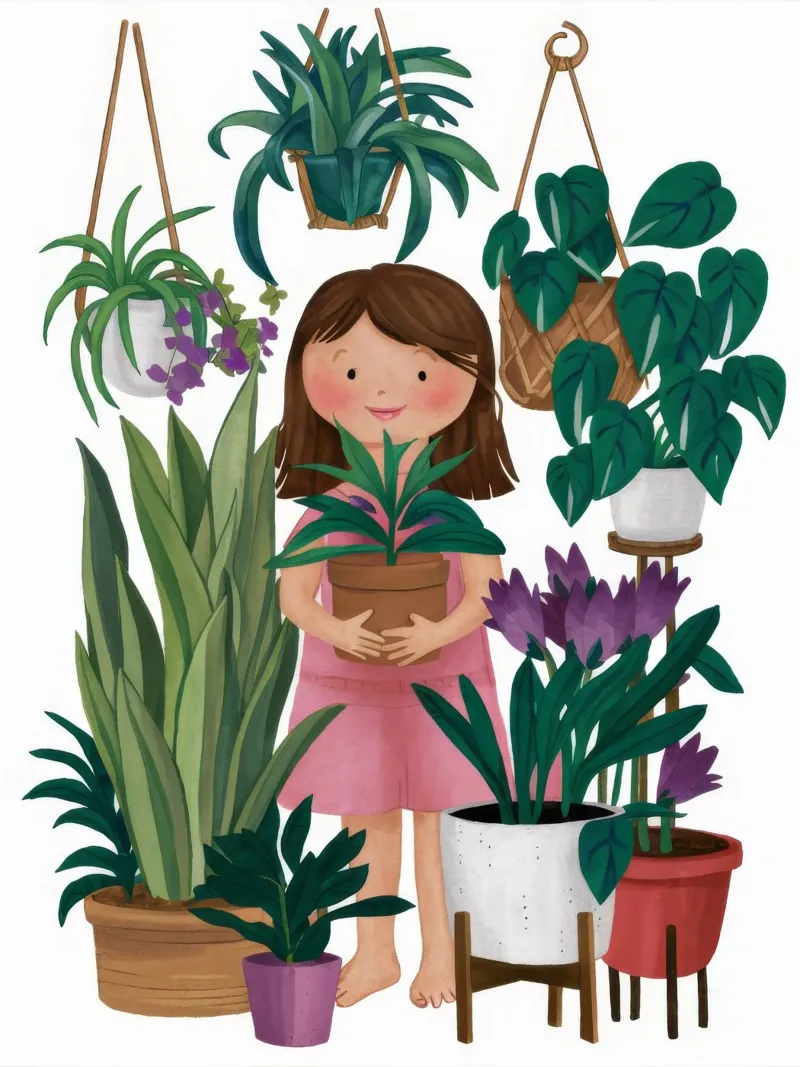 Verspieltes botanisches Wunder Leinwand mit Schattenfugenrahmen von Arcane Shade