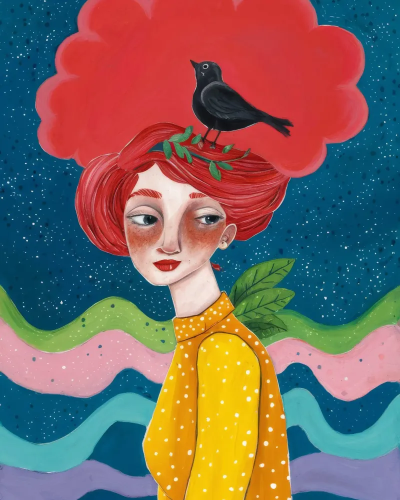 Cosmic Red Bloom canvas by Arcane Shade