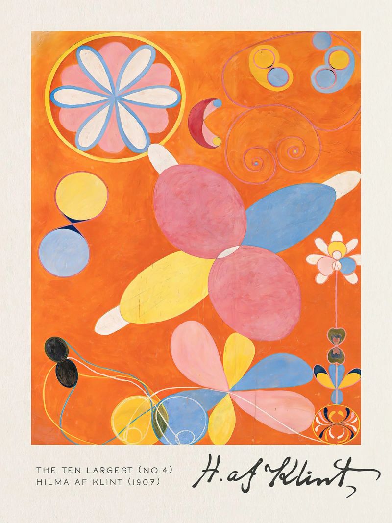 Hilma Af Klint - I dieci più grandi (n. 4) pellicola backlit da Mirei Aguerro