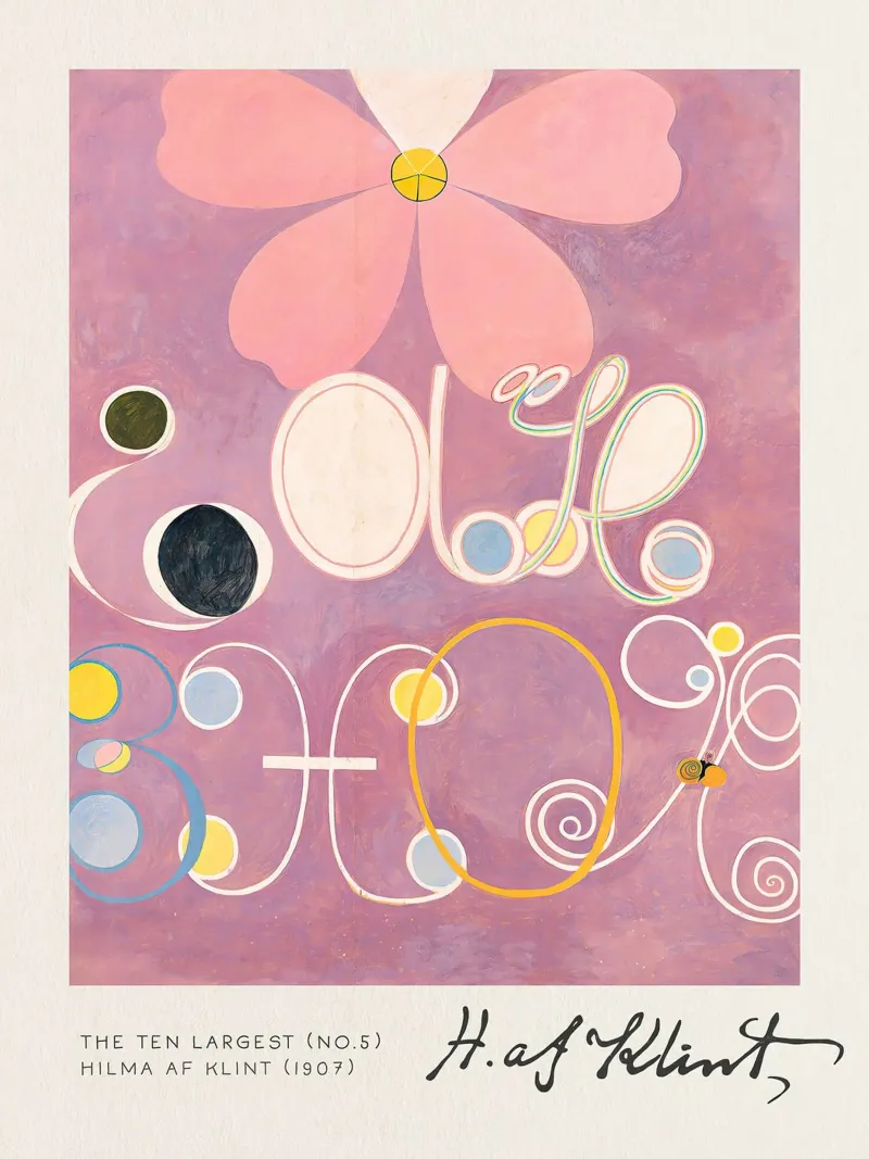 Hilma Af Klint - I dieci più grandi (n. 2) pellicola backlit da Kimtoth Skrzypek