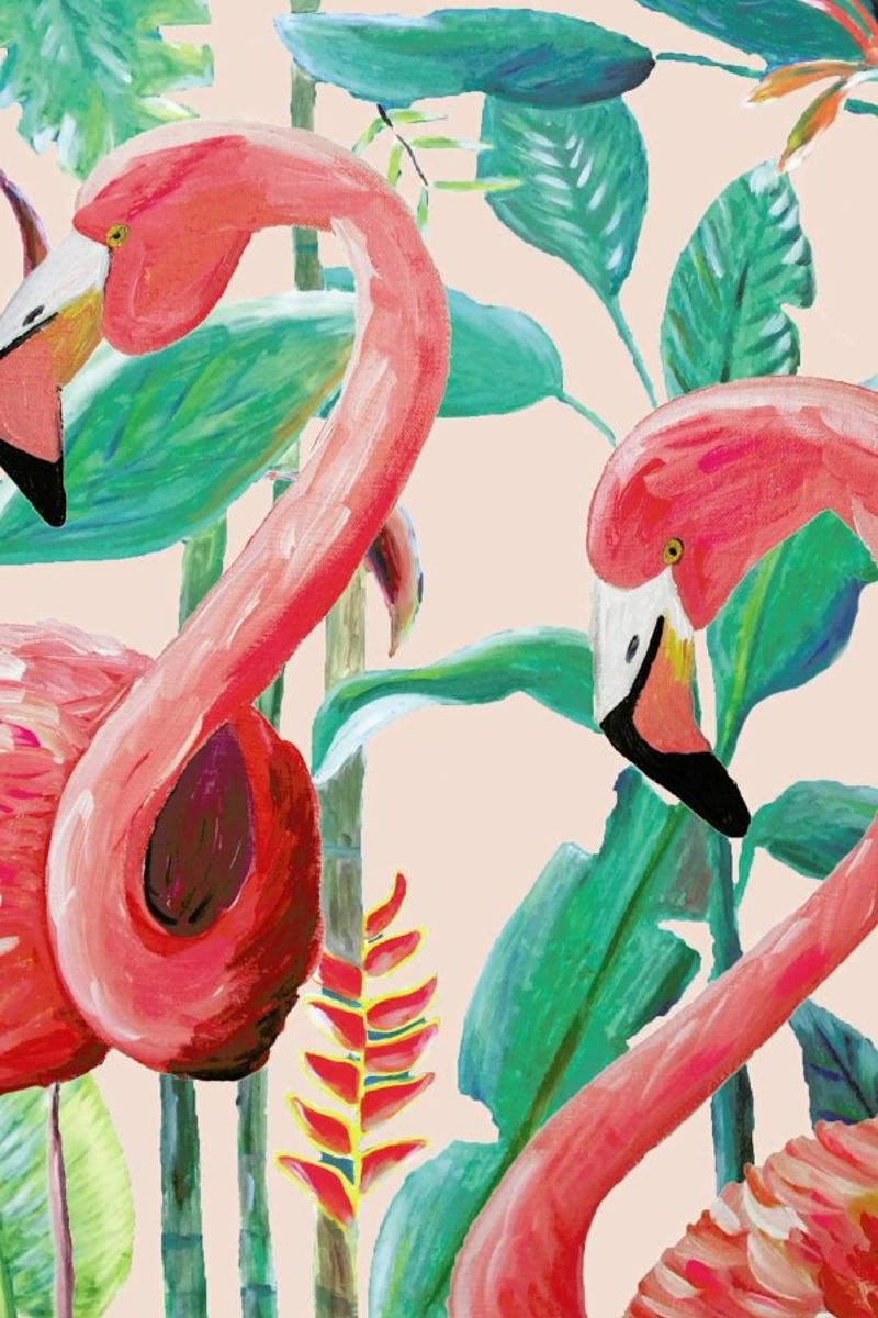 Jungle Stories Flamingo Pink poster de Femke Zwaan