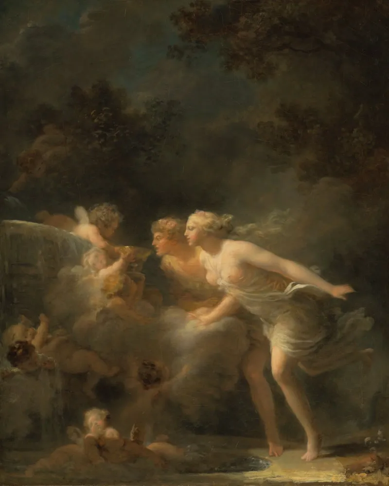 Jean-Honoré Fragonard - Fontana dell'amore (1785 circa) pellicola backlit da Wirla