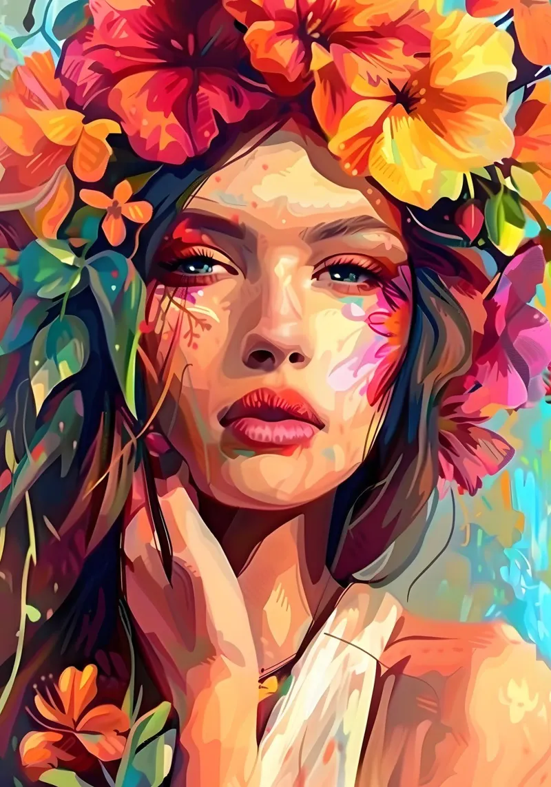 Ritratto della bambina in fiore pellicola backlit da Artful Muse