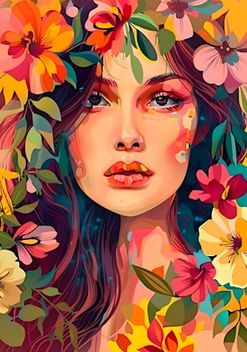 Flower Girl Portrait hahnemühle by Artful Muse