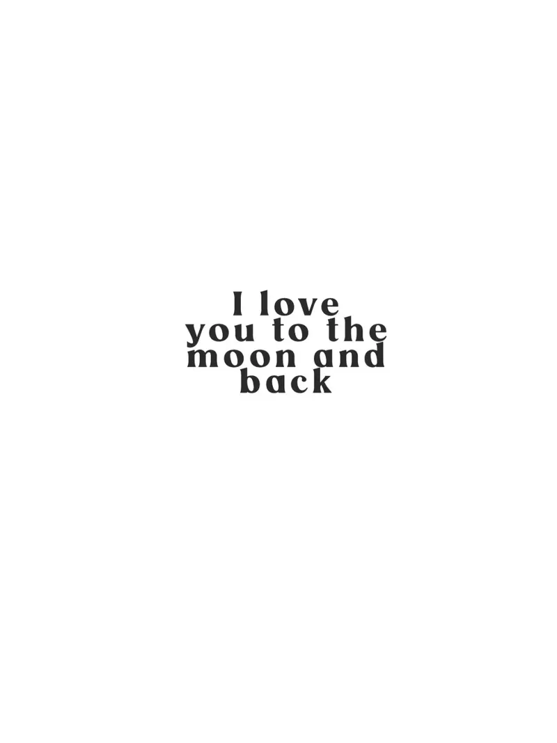 I love you to the moon poster with wooden frame by Poster Print Studio
