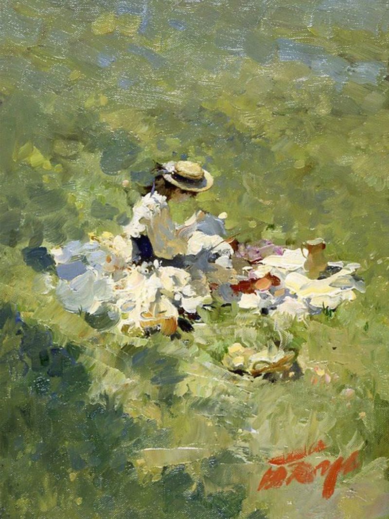 frauen beim picknick auf der wiese claude monet Poster von belong shop