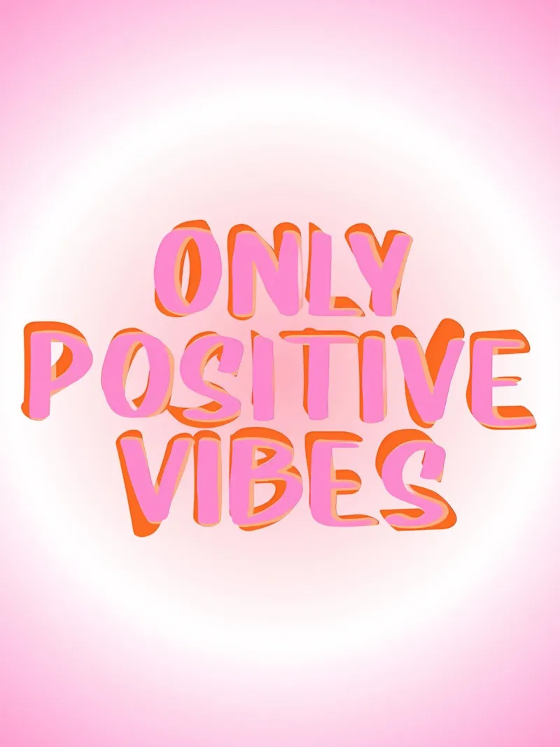 Solo vibrazioni positive Aura, positività, affermazione pellicola backlit da Dreamscape