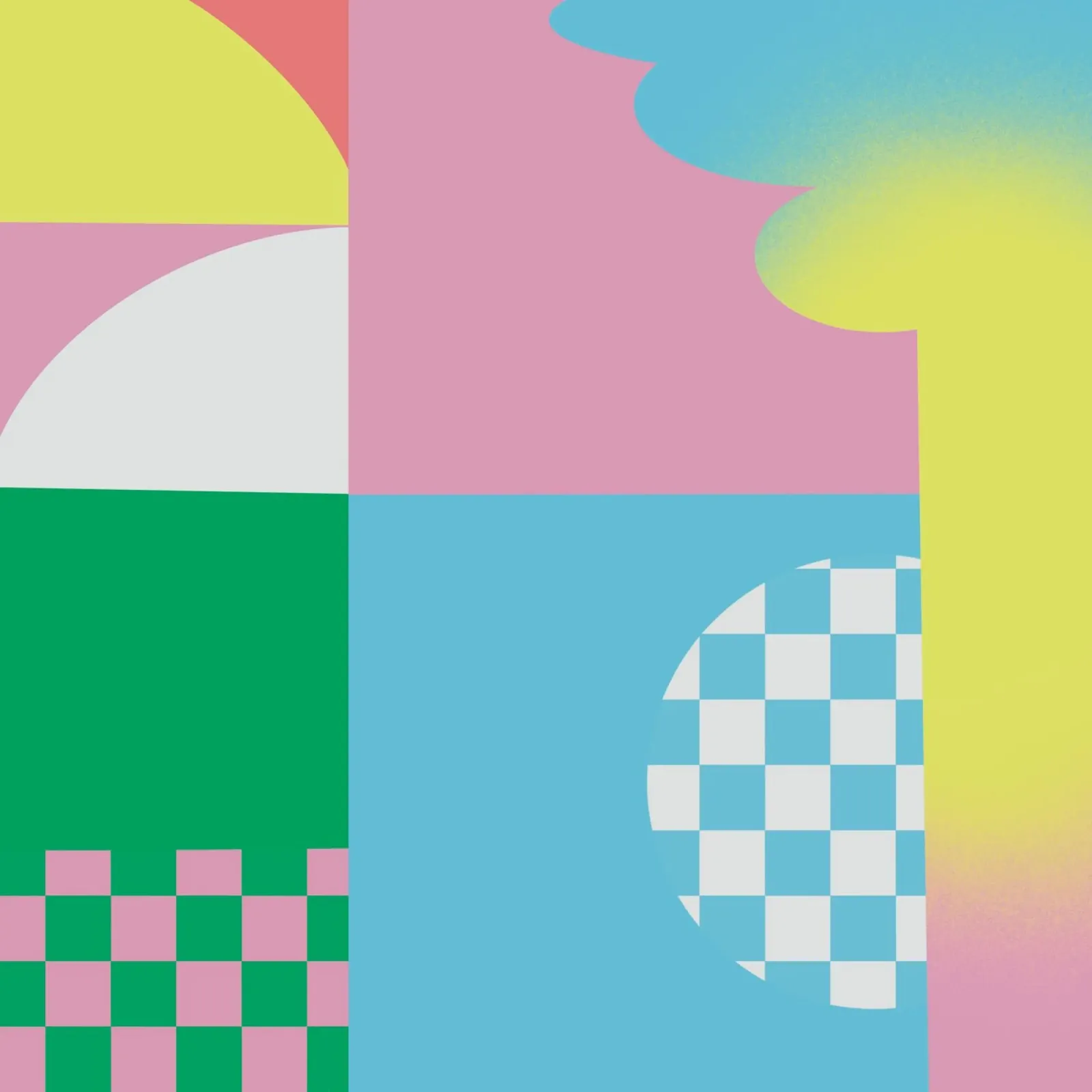 Bold vibrant composition 05 canvas by Little Dean