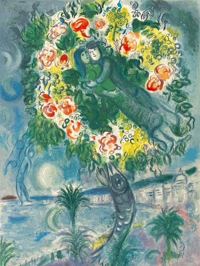 Charles Sorlier nach Marc Chagall Pärchen und Fisch Poster von DuncanBennett shop