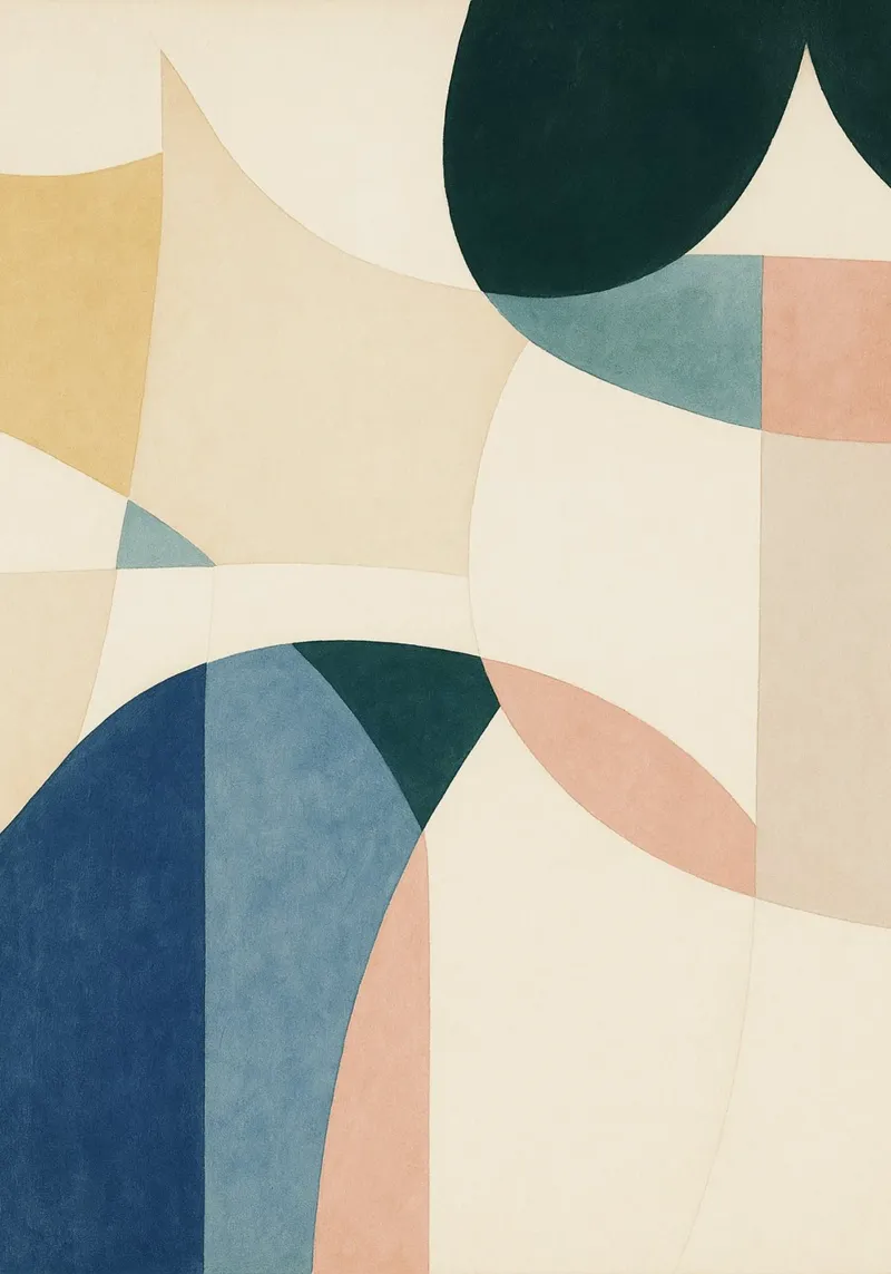 Boho abstracte kunst hahnemühle van Bulaxtims