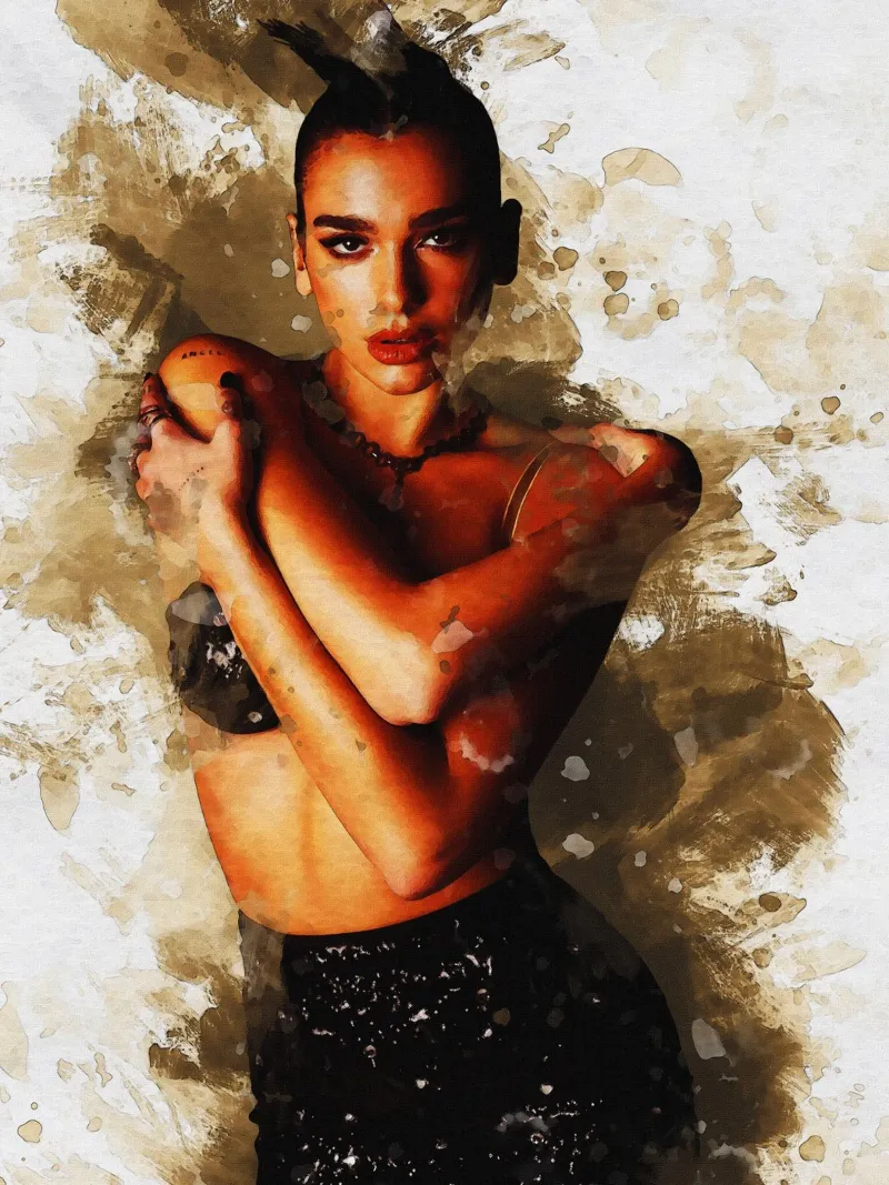 Sbaffo di Dua Lipa carta hahnemühle da Gunawan Rb