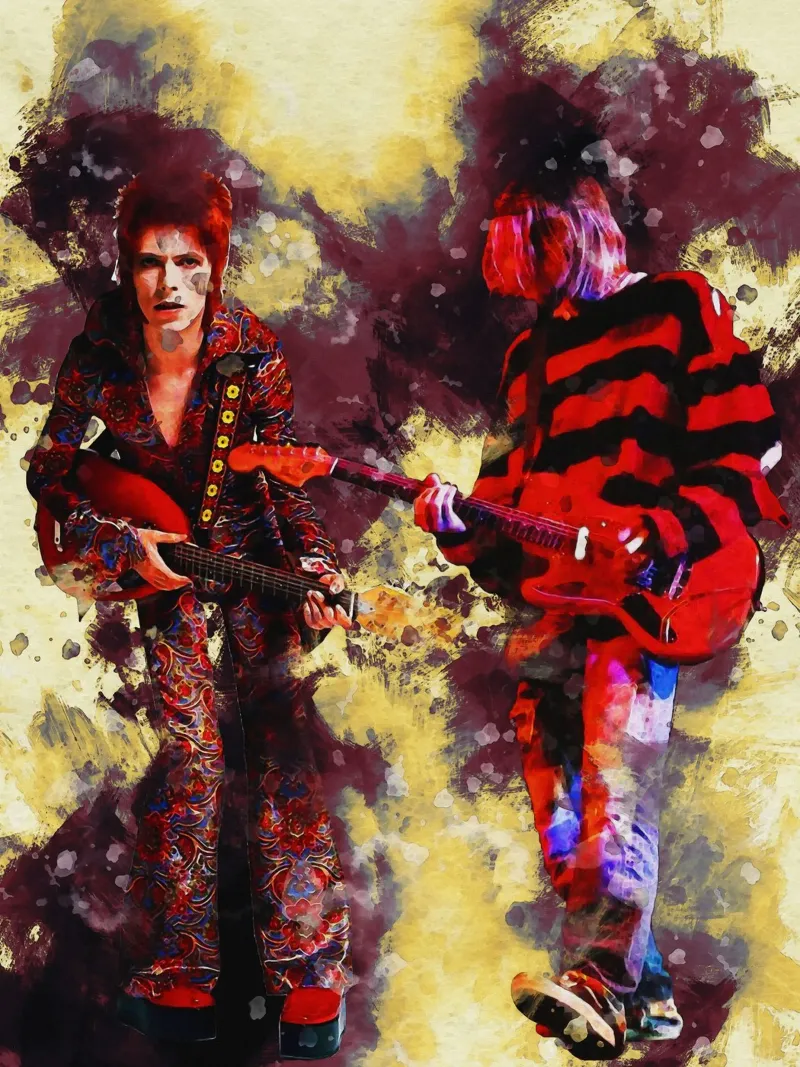 Sbaffo di Bowie e Cobain pellicola backlit da Gunawan Rb