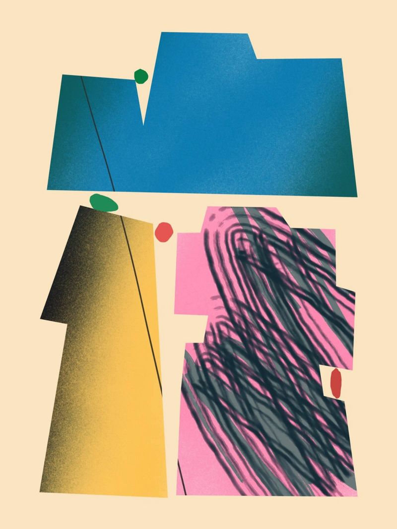 Gradient dynamic shapes canvas by Little Dean