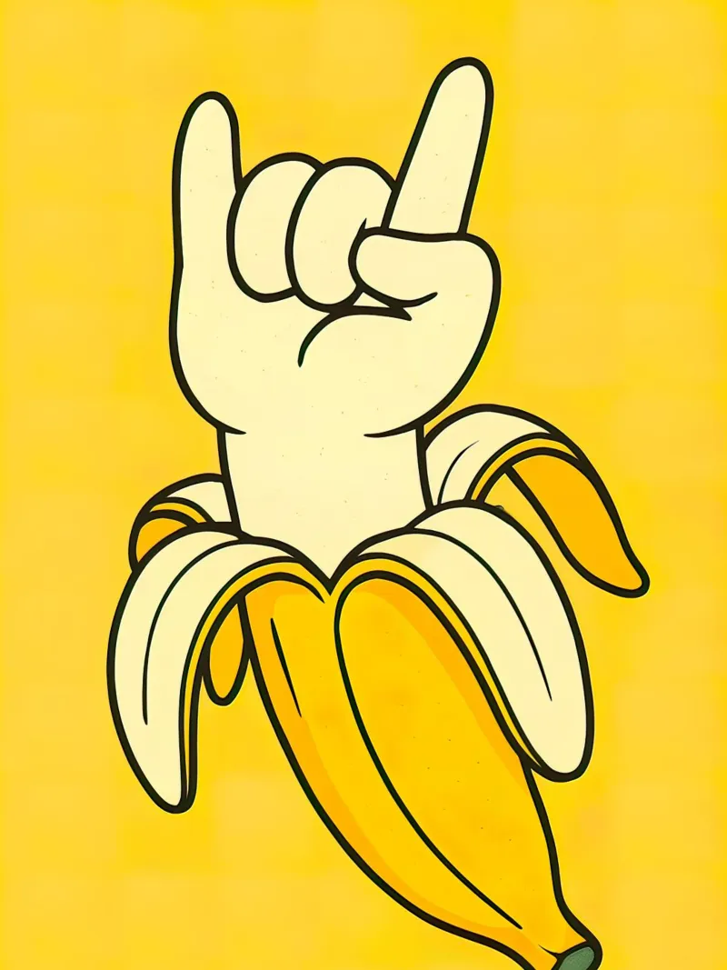 Il corno di babana poster con telaio in plastica da 🥝 KIWI STORE