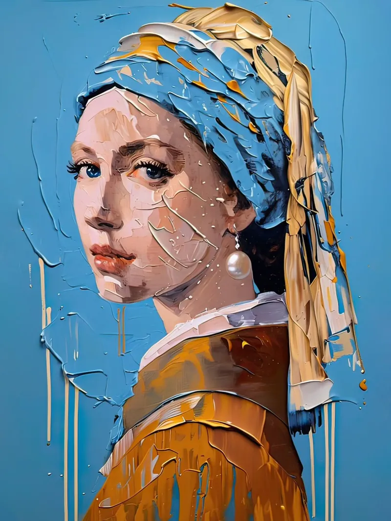 La ragazza con l'orecchino di perla di Johannes Vermeer carta hahnemühle da 🎨 Point and Art