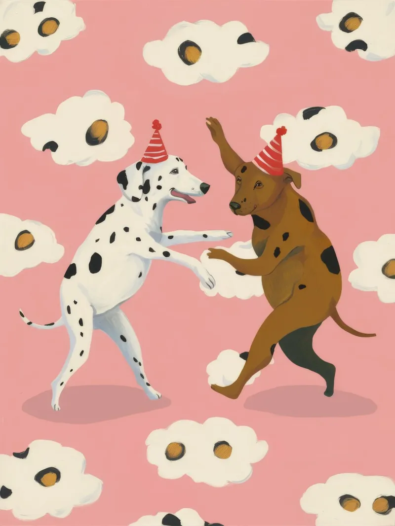 Skurriler Hundekarneval Forex-Platte von Aether Brush