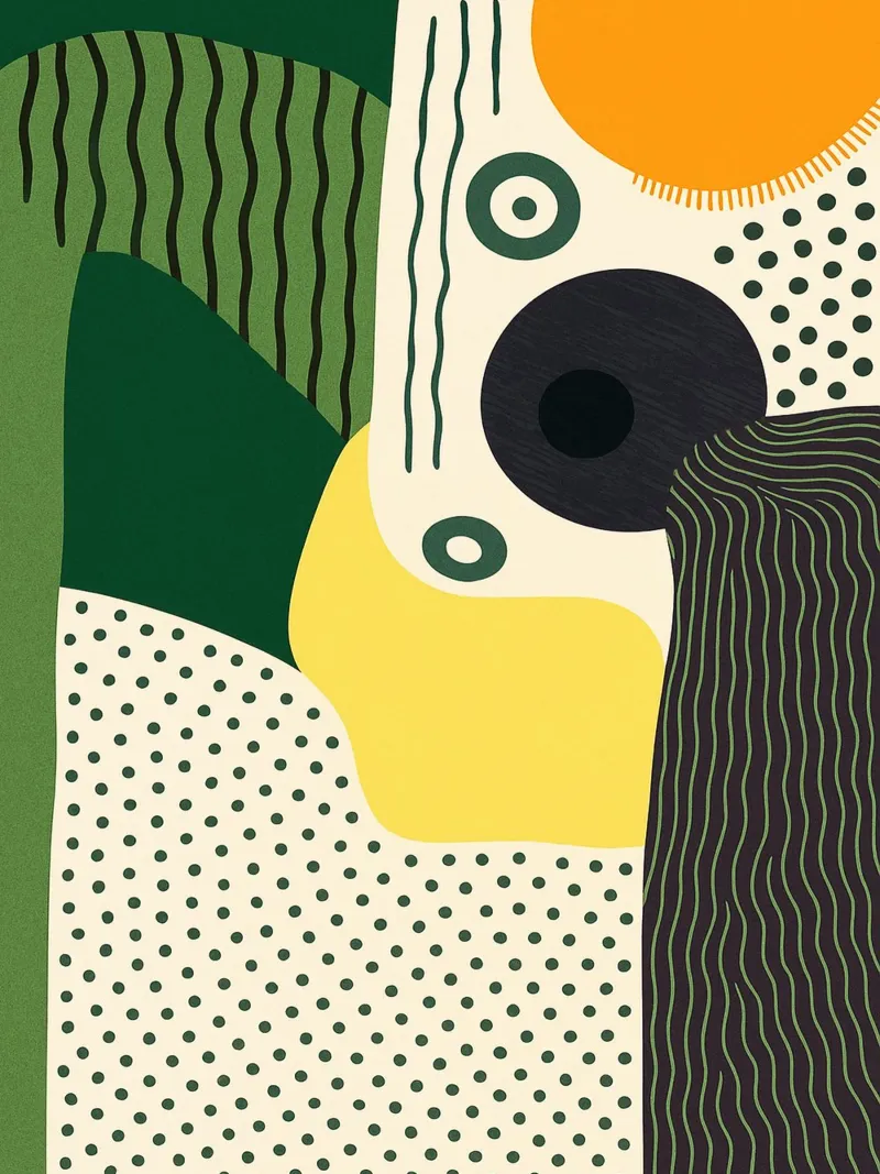 Wand Moderne Abstrakte Kunst Poster mit Kunststoffrahmen von Bulaxtims