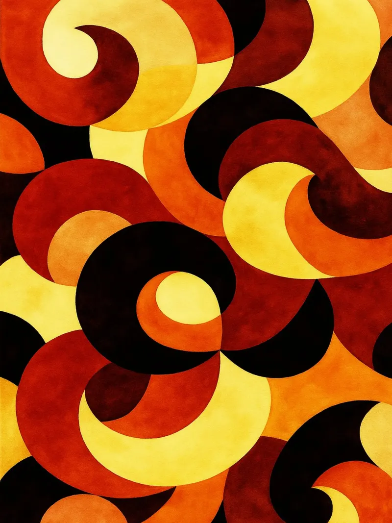 Wave Circle Modern Abstract Art poster avec cadre en aluminium de Bulaxtims